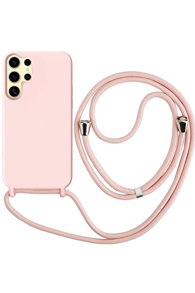Orso Θήκη Liquid Silicone Κορδόνι Pink Sand Samsung Galaxy S24 Ultra