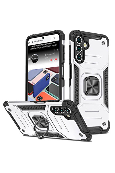 Orso Θήκη Armor Ringstand Ασημί Samsung Galaxy S23 FE 5G