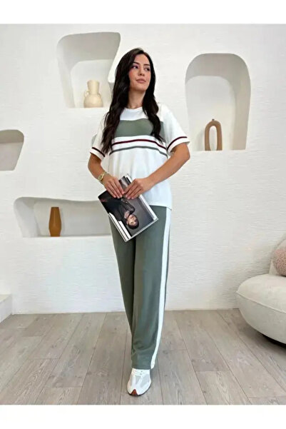 Lirviya Striped Detail Stylish Tracksuit Set