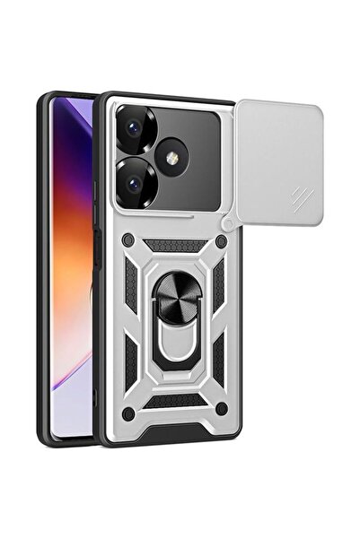 Orso Θήκη Combo Kickstand Slide Camera Silver Poco F6 5G