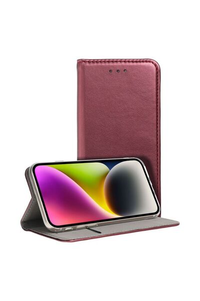 OEM Θήκη Book Magnet Wine iPhone 14 Pro