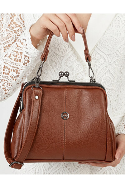 Çanta Trend Women's Tan 4-Compartment Bag with Lined Scholarships and Zipper ...