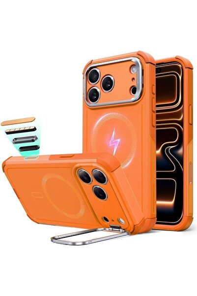 ESR Θήκη Cyber ​​Tough (Βάση Stash, Κουμπί ελέγχου κάμερας) Magsafe Orange iP...