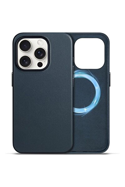Orso Θήκη PU Leather MagSafe Dark Blue iPhone 15 Pro Max