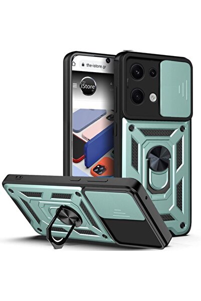 Orso Θήκη Combo Kickstand Slide Camera Green Xiaomi Redmi Note 13 Pro 5G