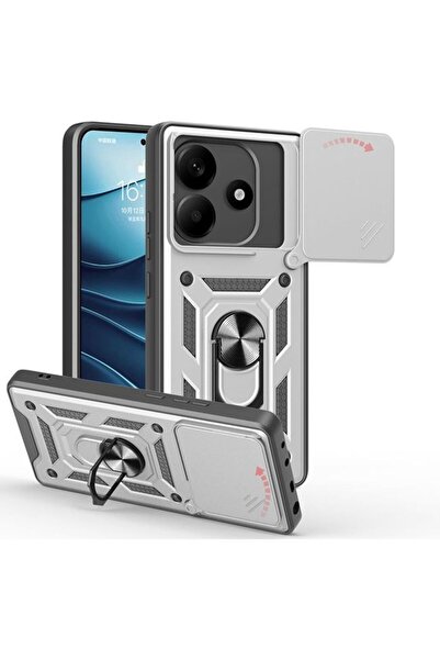 Orso Θήκη Combo Kickstand Slide Camera Silver Xiaomi Redmi Note 14 5G