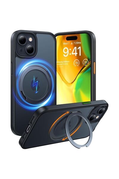 TORRAS Θήκη Ostand Pro MagSafe Kickstand Black iPhone 15