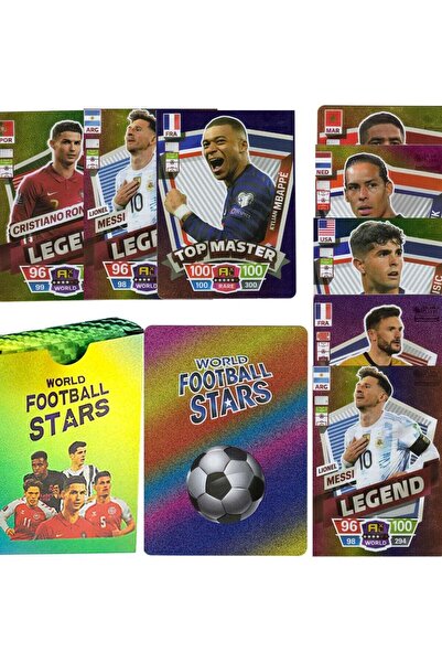 Maanys RainbowFootball Star Cards Deck Box, World Cup 2022 Players Sticker Co...