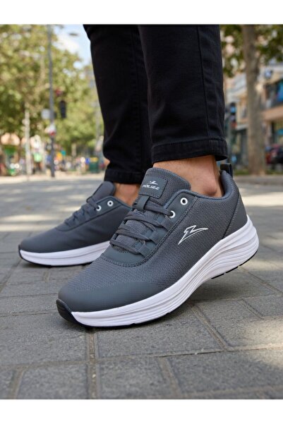 Budaks Men's Smoked Gray Casual Sports Shoes Lightweight Sole Comfortable Ort...