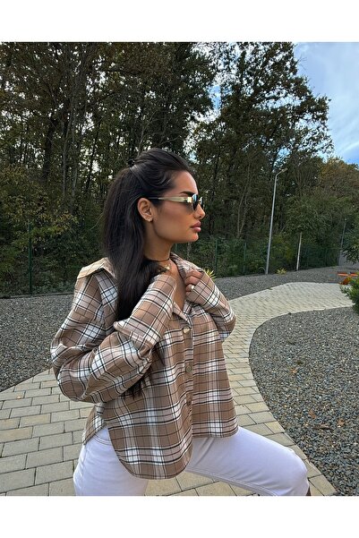 Classy Store Checked with Loose Fit and Decorative Cuff Details