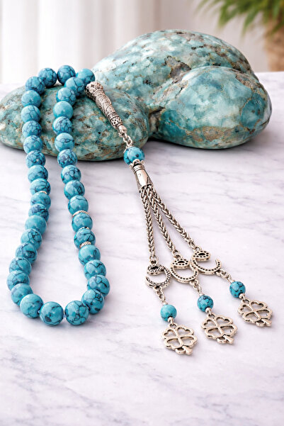 NAMAT Turquoise 10mm 33 count rosary prayerbead for dhikr