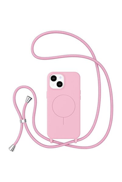Orso Θήκη Soft TPU Κορδόνι Magsafe Baby Pink iPhone 15