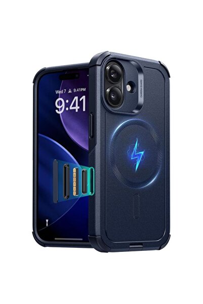 ESR Θήκη Cyber ​​Tough με κουμπί ελέγχου κάμερας Magsafe μπλε iPhone 17