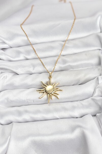 cleovibe سلسلة فولاذية 316l ذهبية اللون على شكل شمس موديل فيوري