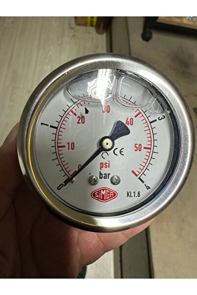 SIMGA 0-4 Bar Çap Ø52 Mm Pano Tip Gliserinli Manometre