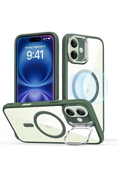 ESR Θήκη Classic Hybrid με Stash Stand HaloLock MagSafe Clear Green iPhone 16