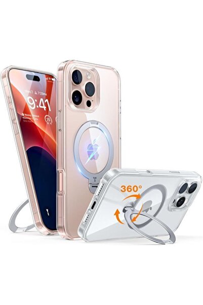 TORRAS Θήκη Ostand Spin MagSafe Kickstand Clear iPhone 16 Pro Max