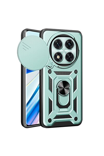 Orso Θήκη Combo Kickstand Slide Camera Green Xiaomi Redmi Note 14 Pro+ 5G
