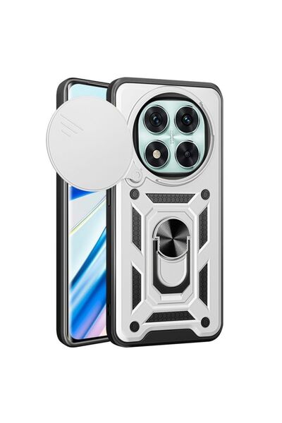 Orso Θήκη Combo Kickstand Slide Camera Silver Xiaomi Redmi Note 14 Pro+ 5G