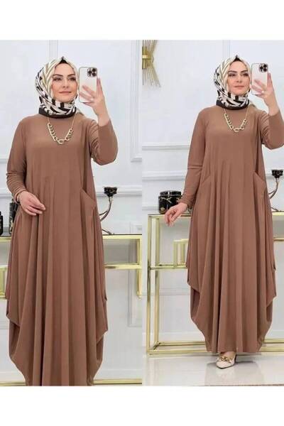 MODAMÜNASİP Sandy Pocketed Bodrum Dress