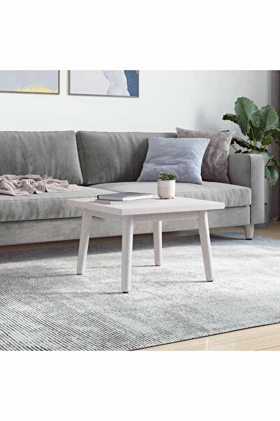 Concept Blat de masă, alb, 50x50x2,5 cm, lemn masiv de pin, pătrat