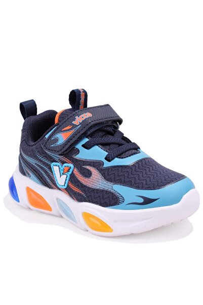 Vicco Coin 346b25y211 Navy Blue Orthopedic Daily Lighted Boys' Sports Shoes