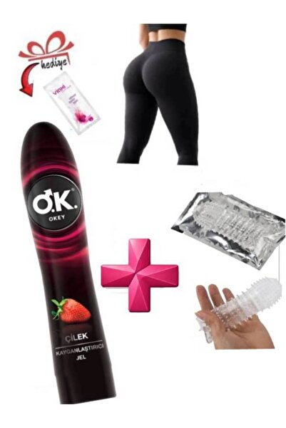 Okey Çilek Aromalı Uyarıcılı Kayganlaştırıcı Jel-Yıka kullanan Prezervatif-Yı...