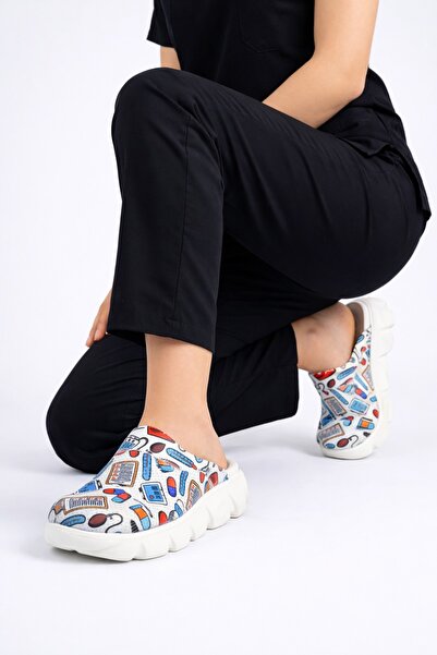 SABOTERLİK Women's Sabo Slipper Orthopedic Ultra Lightweight Nurse Doctor Med...