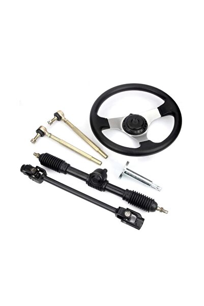 Unbraded Set Ansamblu Volan Go‑Kart Reglabil – 300 mm, Compatibil Motoare 150...