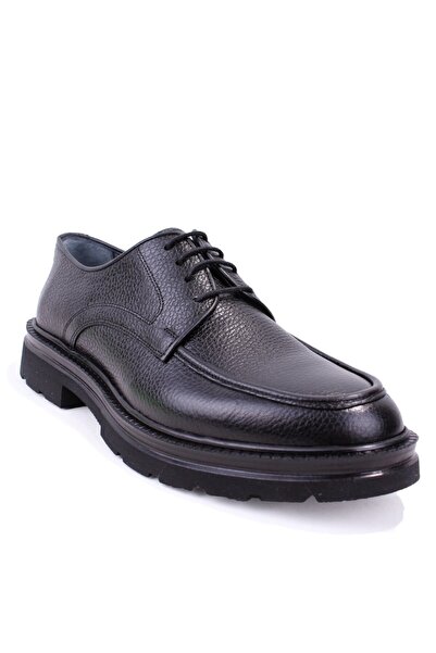 DAGOSTER Dma08-1433 Black Polyurethane Sole Leather Classic Men's Shoes