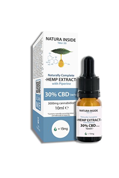 NATURA INSIDE Έλαιο Κάνναβης – 30% CBD με Πιπερίνη, Σειρά Ydor, 10ml