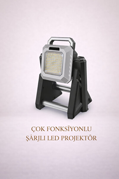 ACK LED Projektör Teleskopik Ayaklı 360° Dönebilen IP65 Taşınabilir Çok Fonks...