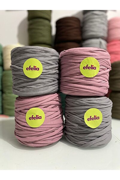 Leila shop مجموعة من 4 خيوط حياكة من القطن الممشط باللونين الأرجواني والرمادي...