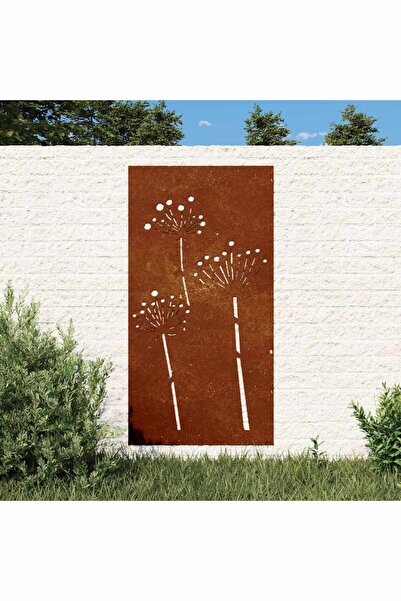 Concept Decor perete de grădină 105x55 cm design flori oțel Corten