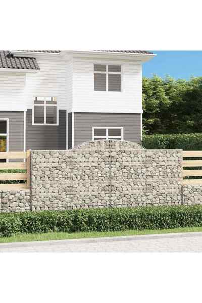 Concept Coșuri gabion arcuite 13 buc, 300x50x140/160cm, fier galvanizat