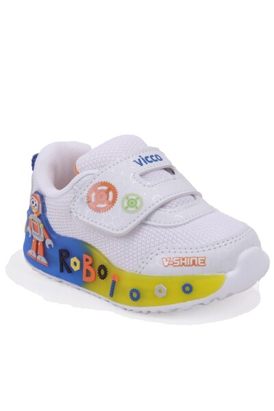 Vicco Feti 346b26y102 White Orthopedic Days Lighted Boys' Sports Shoes