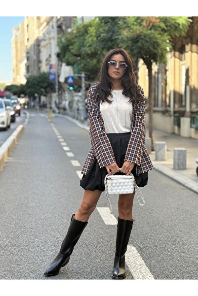 Classy Store Long oversized Checked shirt with a relaxed fit and modern look