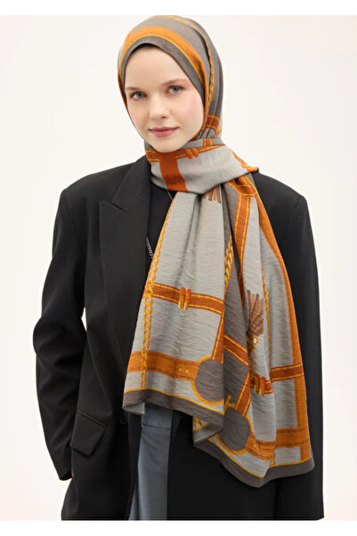 Silk Home Urban Hours Large Chain Gray Mayda Shawl 190X70