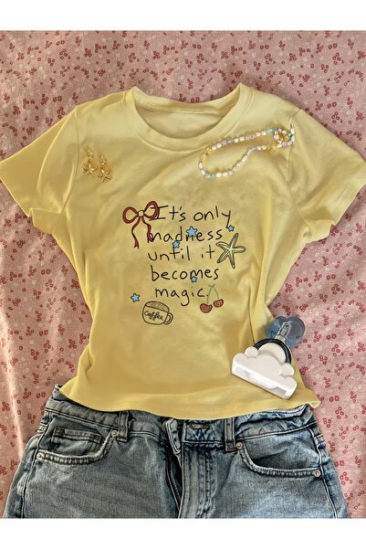 Toum Belt Boy Vintage Design Cropped Blouse