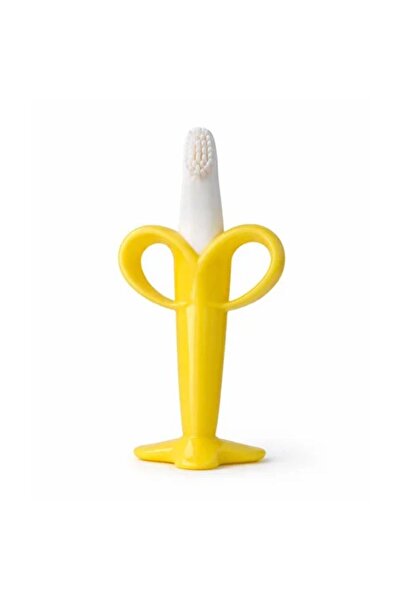 Go İthalat Banana Shaped Teething Device – Silicone Teether for Babies, Teeth...