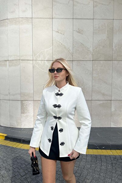 lizge giyim جاكيت بتصميم ياقة عالية