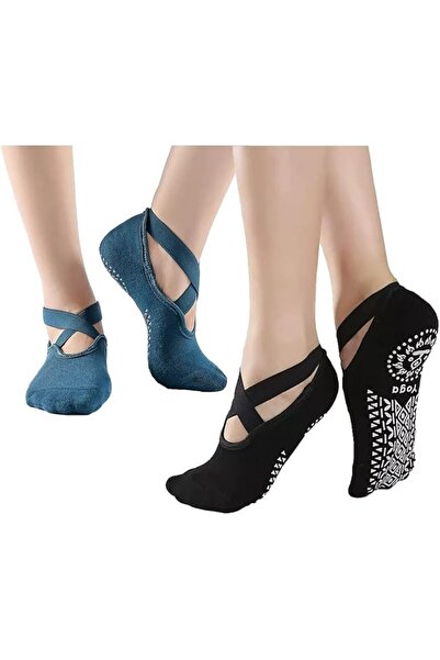 Maanys جوارب يوغا نسائية، 3 أزواج من جوارب بيلاتس مانعة للانزلاق