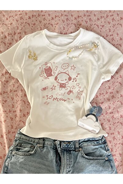 Toum Belt Boy Vintage Design Cropped Blouse