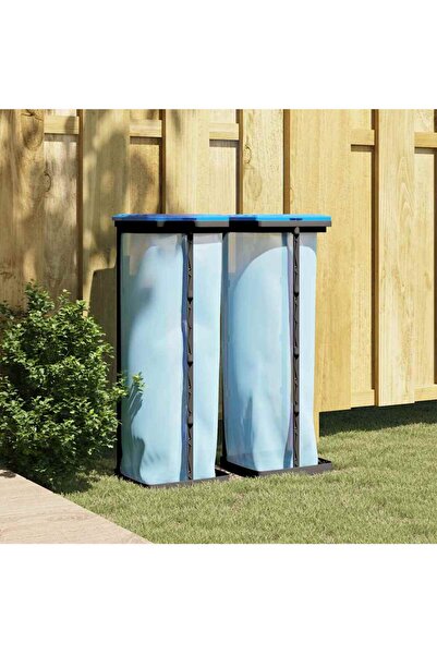 Concept Θήκες για Τσάντα απορριμμάτων, 2 τεμ., μαύρο και μπλε, 120 L, PP