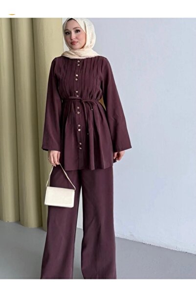 modagüven Tessettür pantalonlu ikili takım