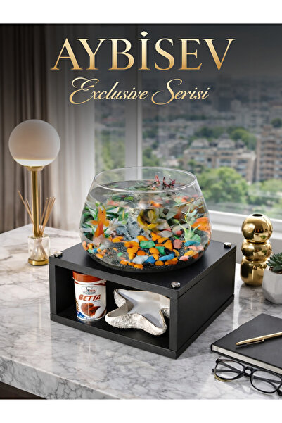 Okay Beta Akvaryum Fanus Dekoratif Masa Üstü Ürün Şık Hediye Ev Ofis Dekorasy...