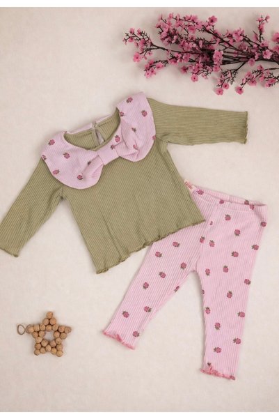 ASİLA Peter Pan collar Top and Leggings Bottom Baby Girl Set