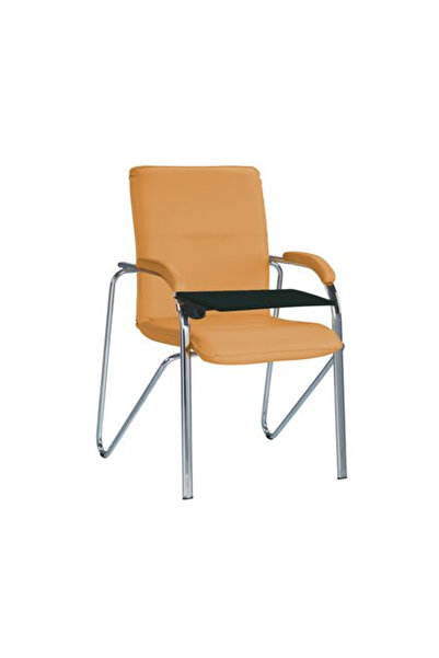 Concept Mobili MULLER Μαλακή καρέκλα επισκέπτη με πτυσσόμενο τραπέζι, Ώχρα, ο...