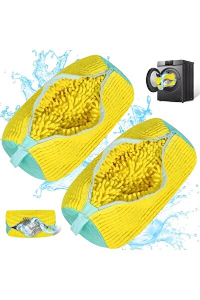 Trendily Geantă de spălat pantofi, 2 bucăți, galben