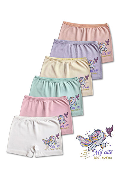 Panfilia Комплект із 6 боксерів для дівчаток з 95% бавовни та лайкри, джерсі